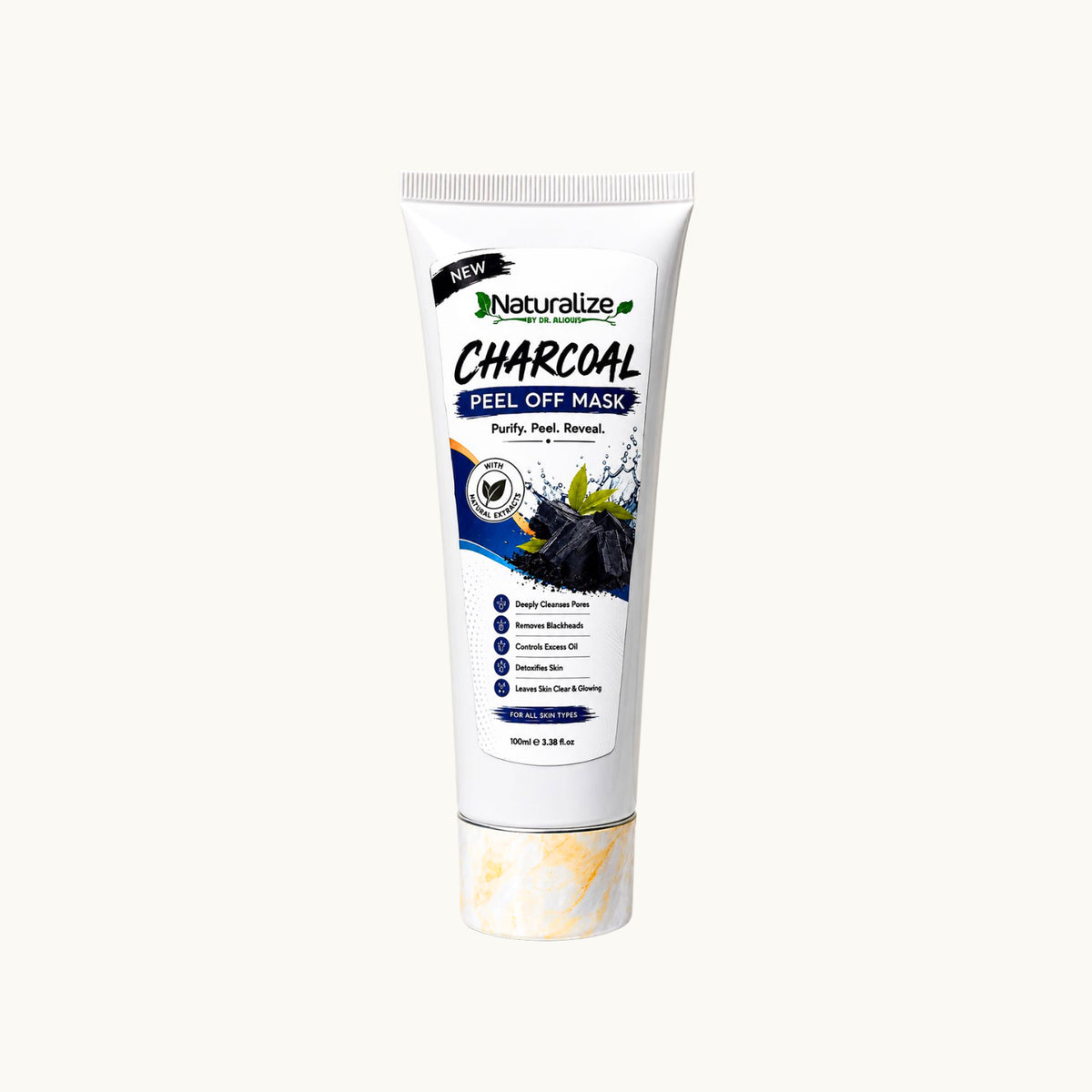 Charcoal Peel Off Mask by Naturalize - acne control skincare product for acne & oil control