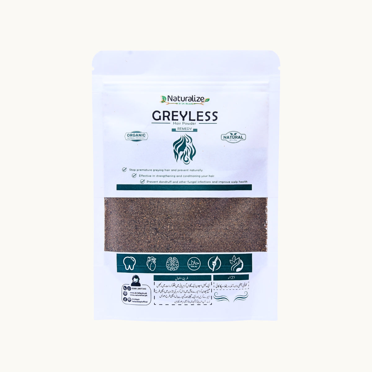 Greyless Powder by Naturalize - hair growth care product for hair care