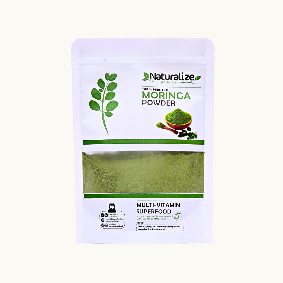 Moringa Powder by Naturalize - iron supplement product for supplements