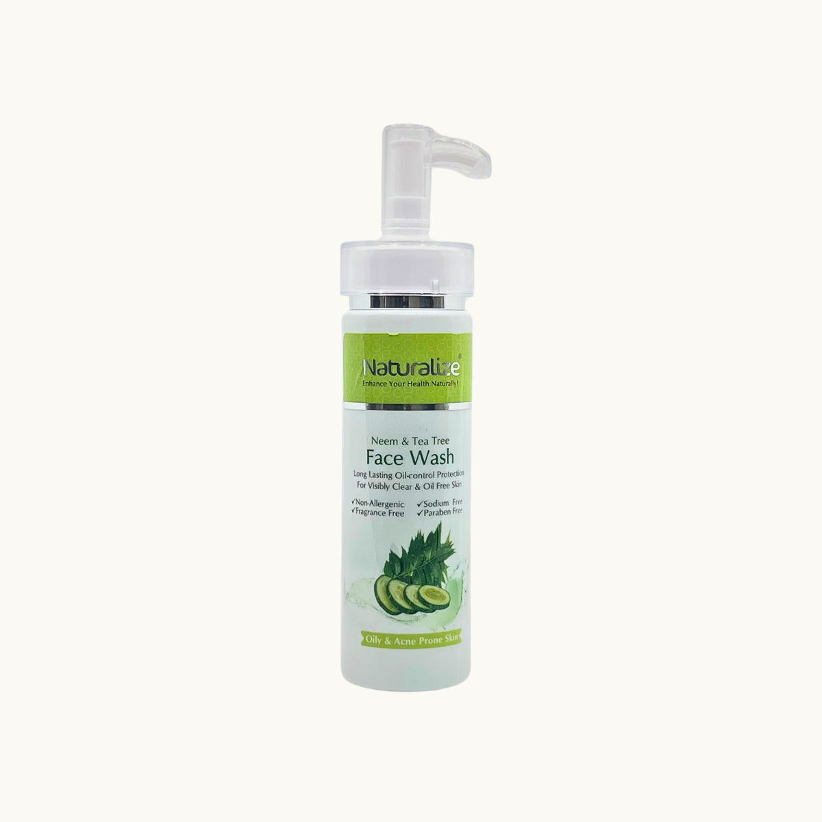 Neem & Tea Tree Face Wash by Naturalize - acne control skincare product for acne & oil control